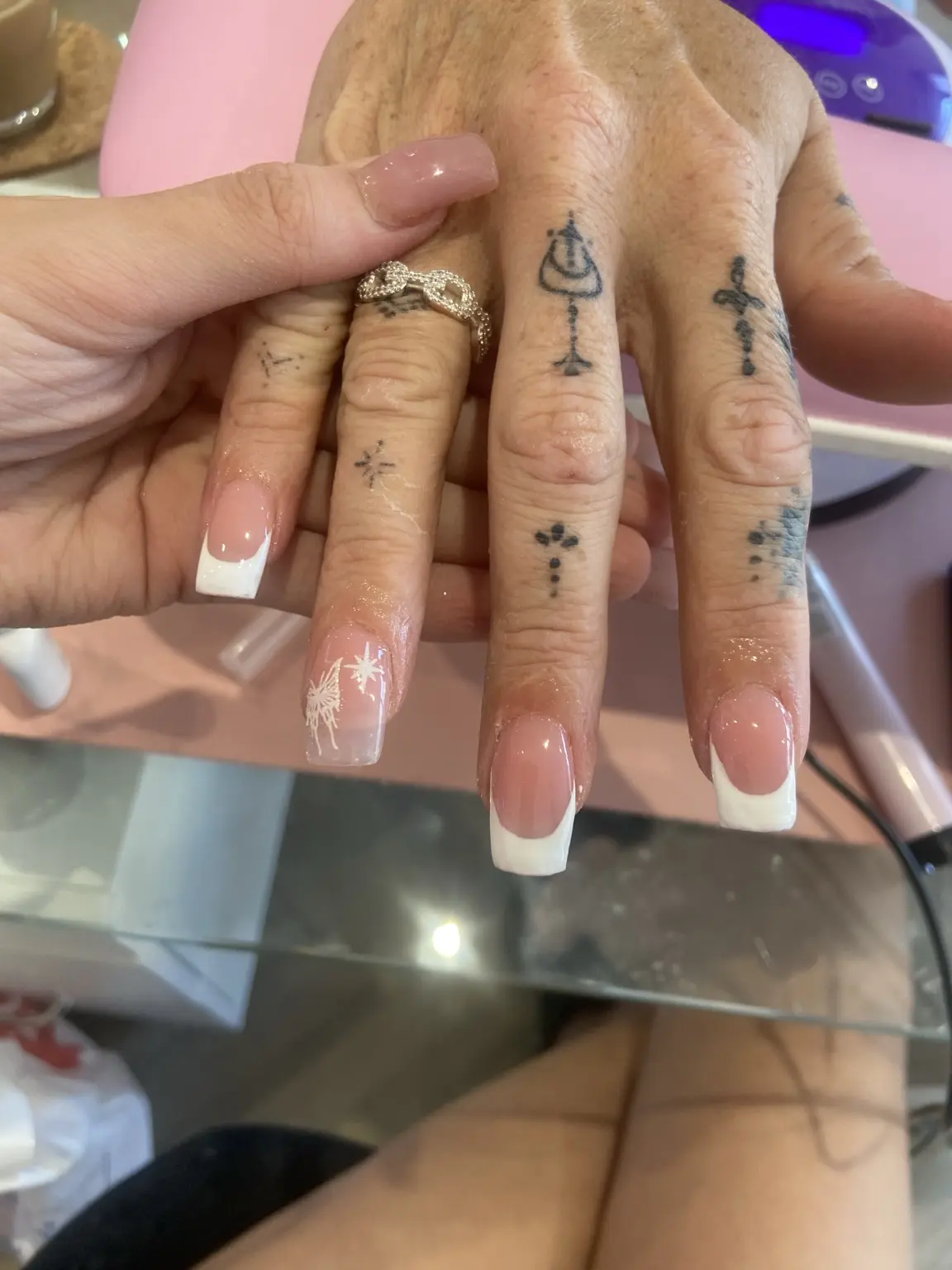 Pink French manicure by Sets By Rhi